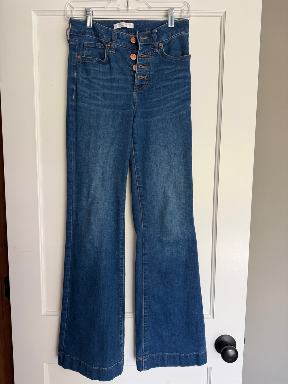 LC Lauren Conrad Dark Blue High-Rise Wide-Leg Jeans